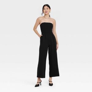 A New Day - Women's Jumpsuit - A New Day Black M: Midweight Wo Black